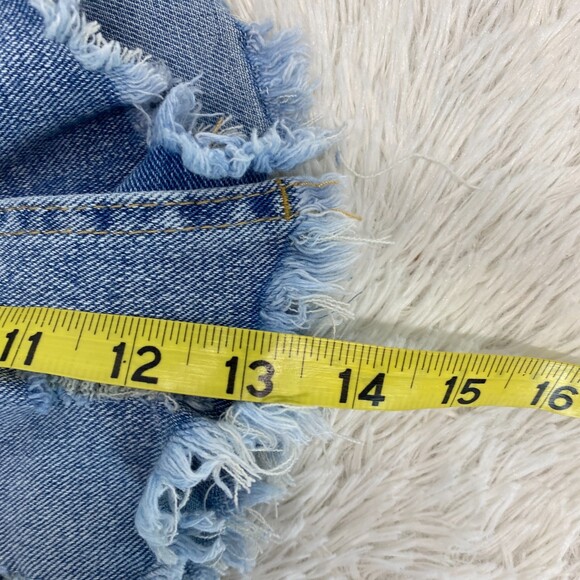 NWT Madden NYC Juniors Women's Size 3 Button Fly Blue Denim Skort Shorts - Picture 8 of 8